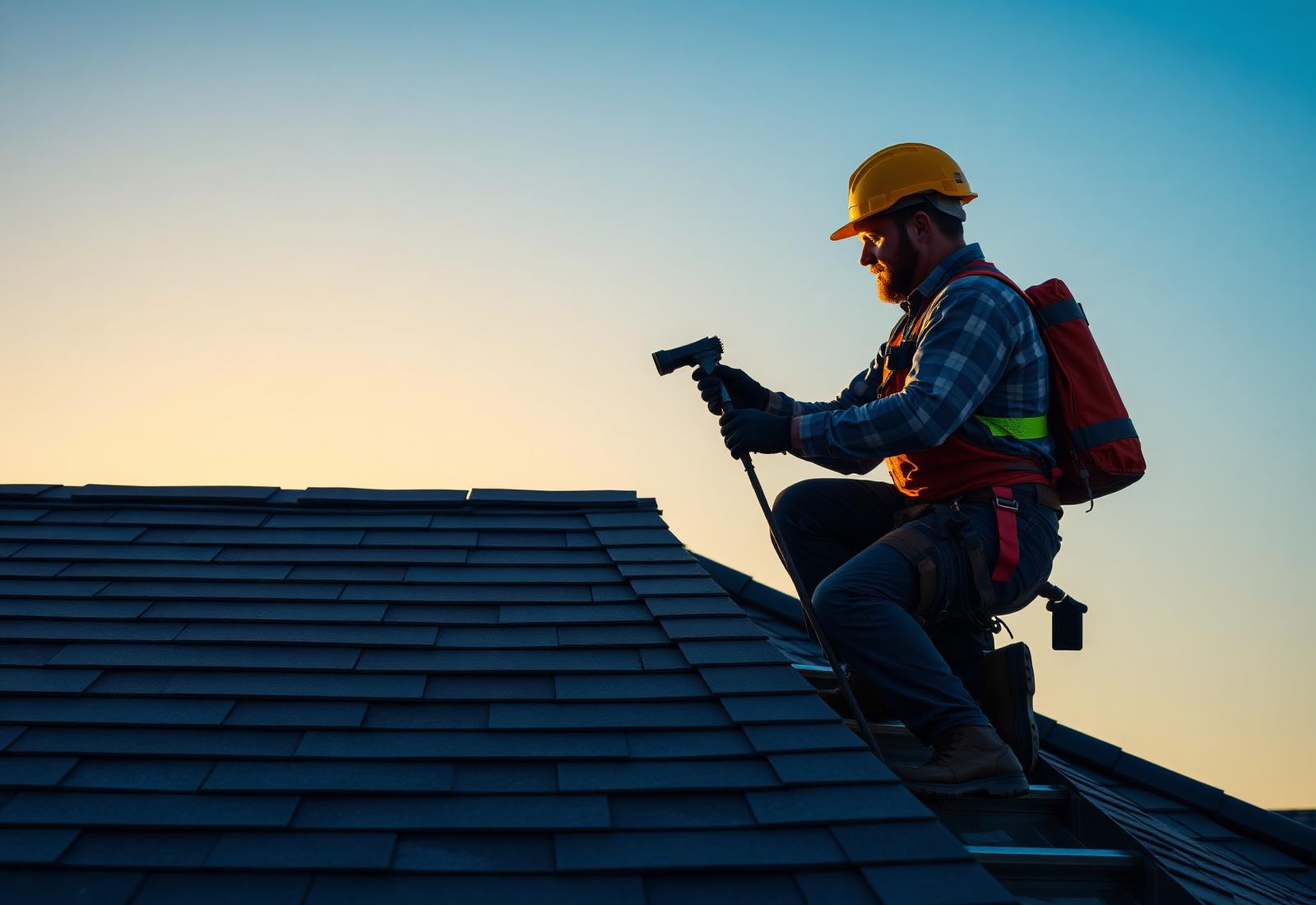 California roofing contractor at work